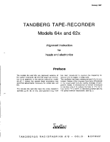 Tandberg 64-X - Service Manual